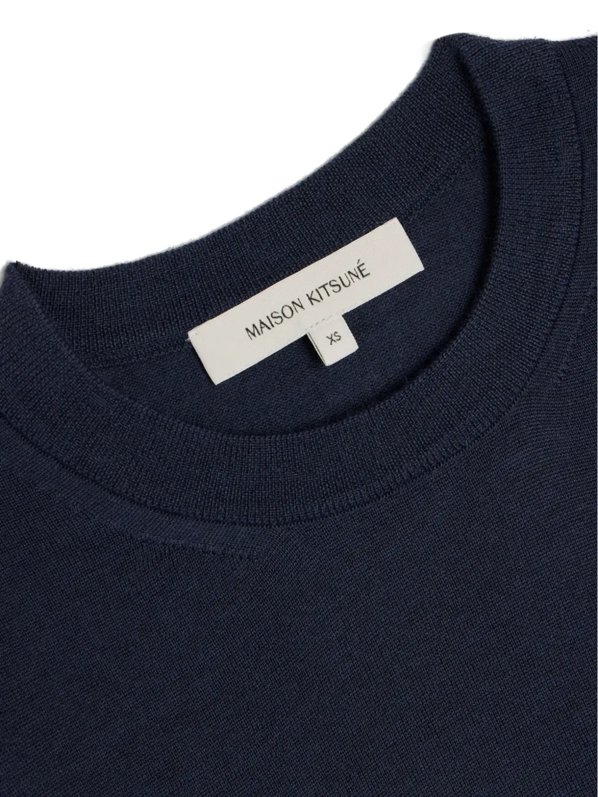 Maison Kitsuné W ベビー・フォックス・パッチ レギュラー ジャンパー ブルー - 画像4