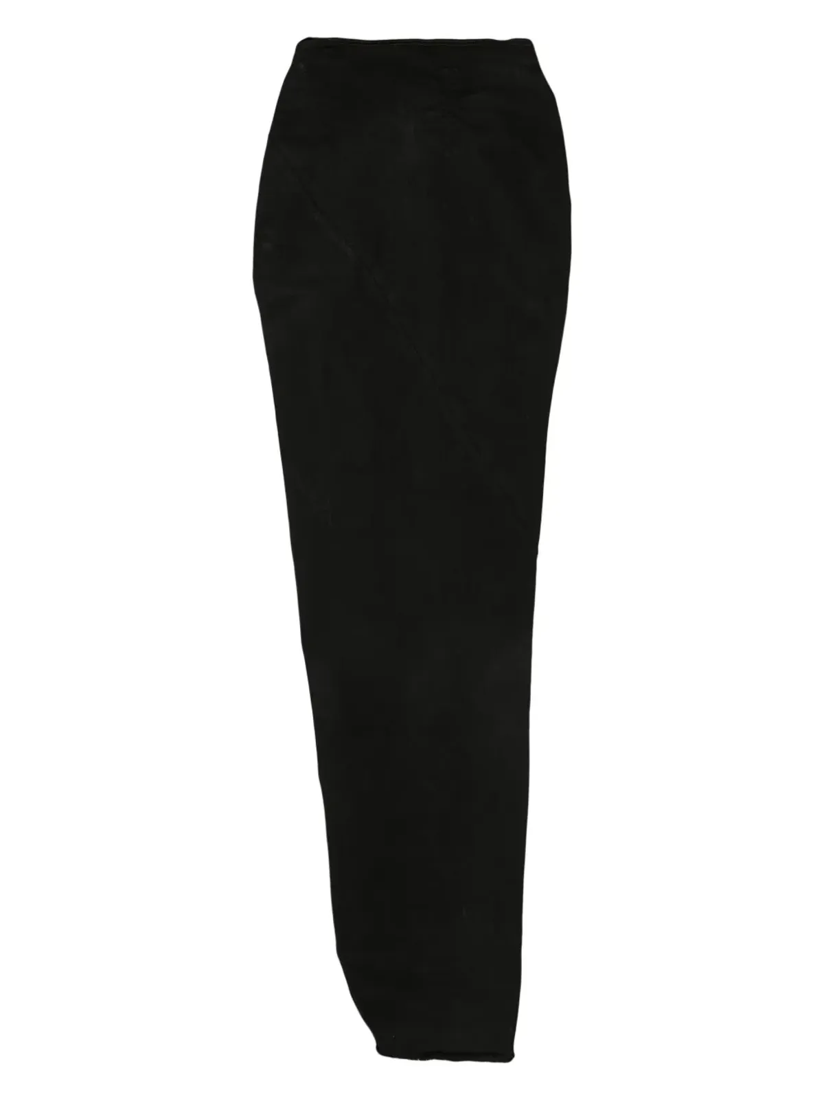 Rick Owens DRKSHDW EDFU アシンメトリック デニムスカート ブラック - 画像2