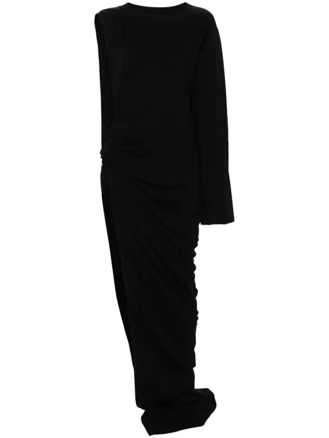 Rick Owens DRKSHDW Rick Owens DRKSHDW エドフ ガウン コットン ドレス - ブラックの商品画像