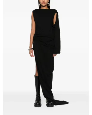Rick Owens DRKSHDW エドフ ガウン コットン ドレス - ブラック - サムネイル2