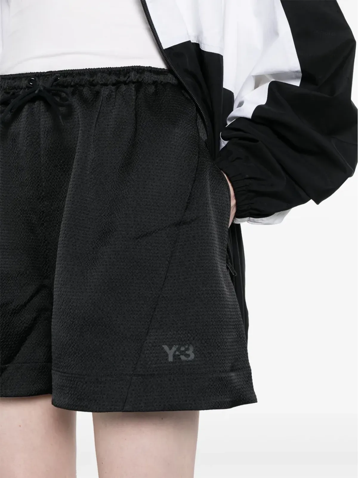Y-3 シアサッカーテクスチャー トラックショーツ - 画像5