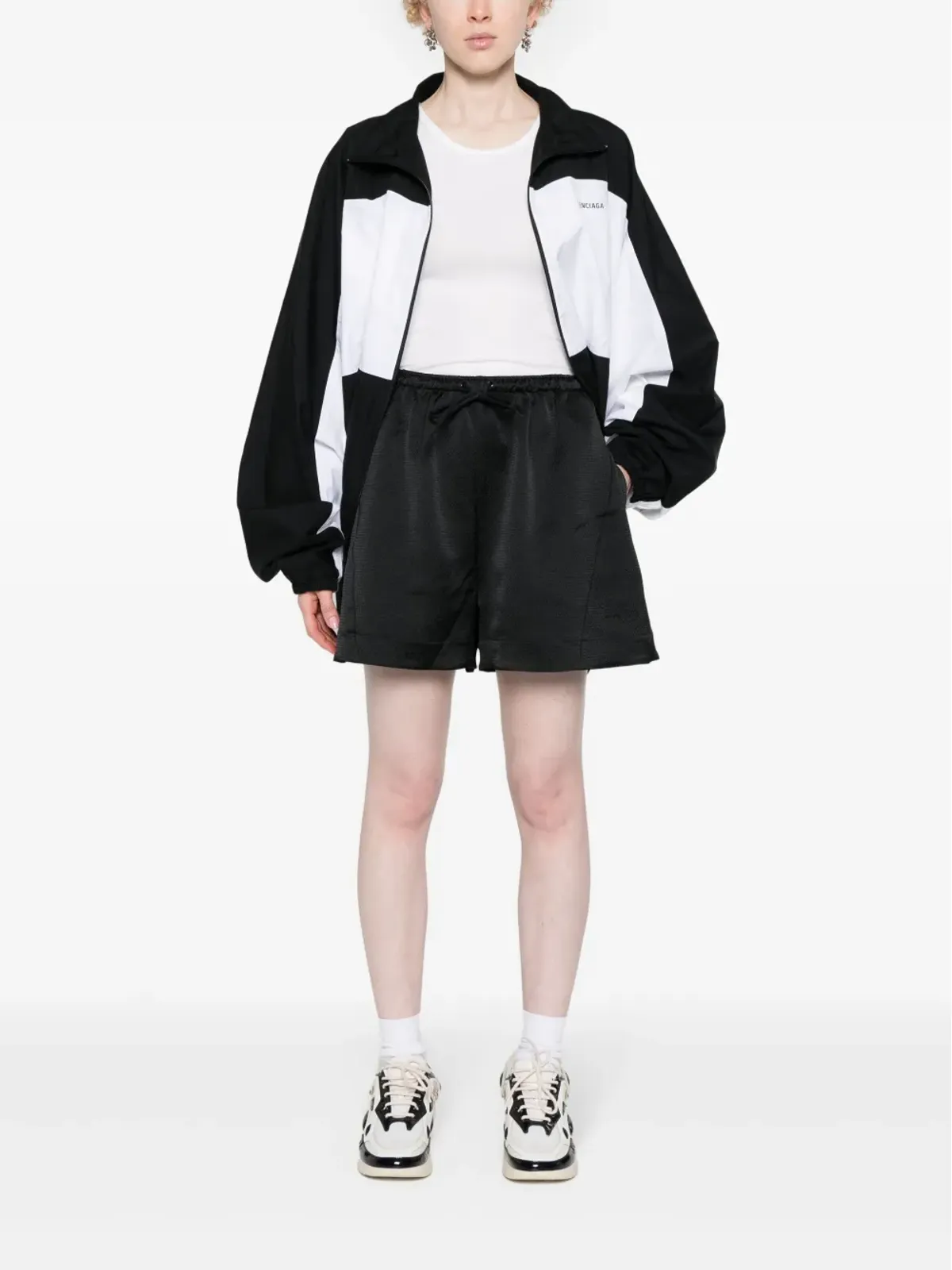 Y-3 シアサッカーテクスチャー トラックショーツ - 画像2
