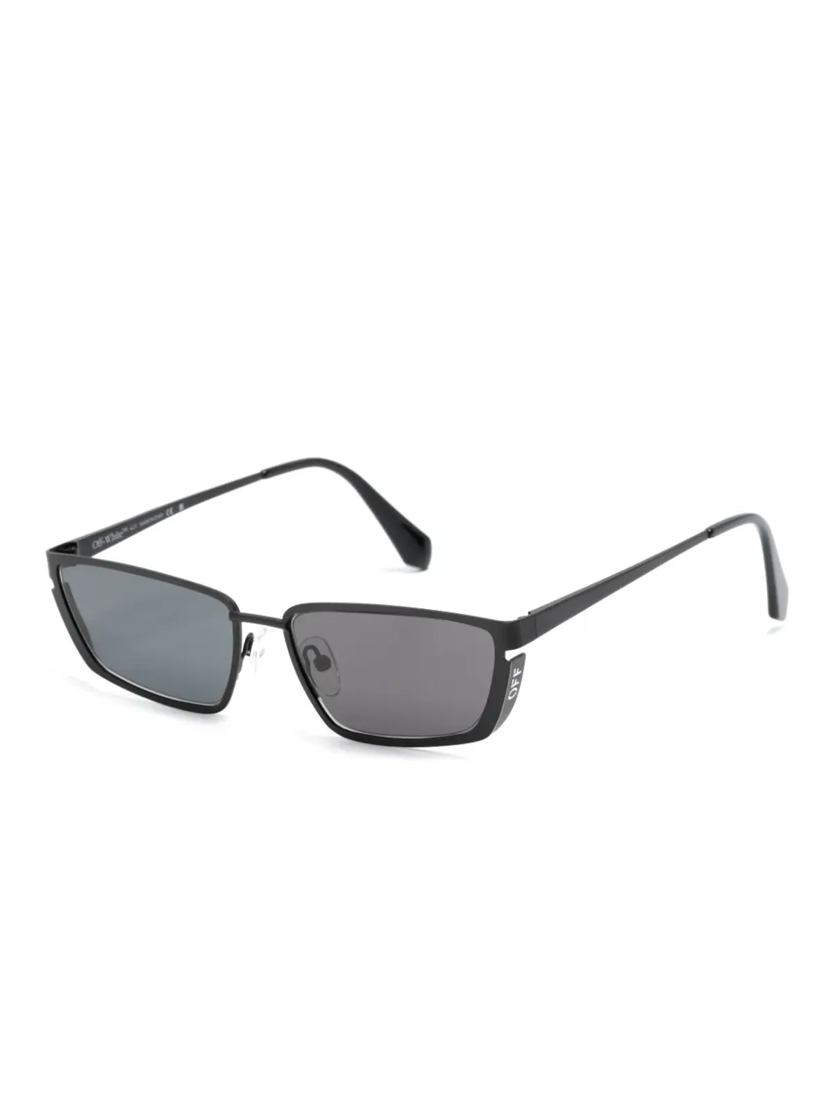 Off-White Eyewear 長方形フレーム サングラス - ブラック - 画像2