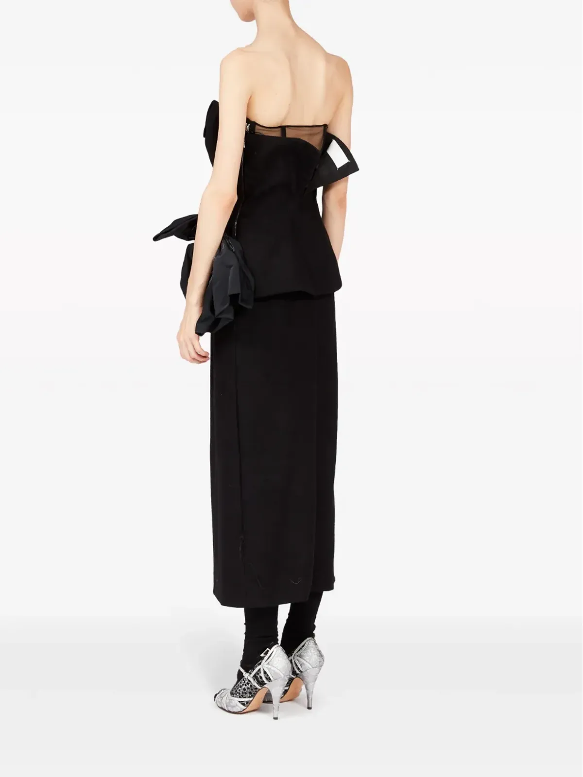 Maison Margiela デコルティケ ミディドレス ブラック - 画像5