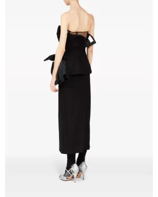 Maison Margiela デコルティケ ミディドレス ブラック - サムネイル5