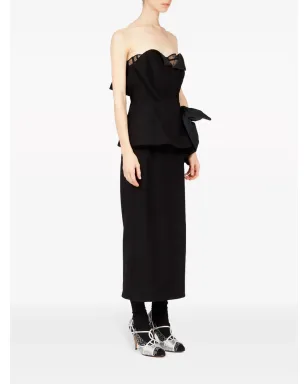 Maison Margiela デコルティケ ミディドレス ブラック - サムネイル3