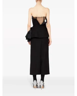 Maison Margiela デコルティケ ミディドレス ブラック - サムネイル4