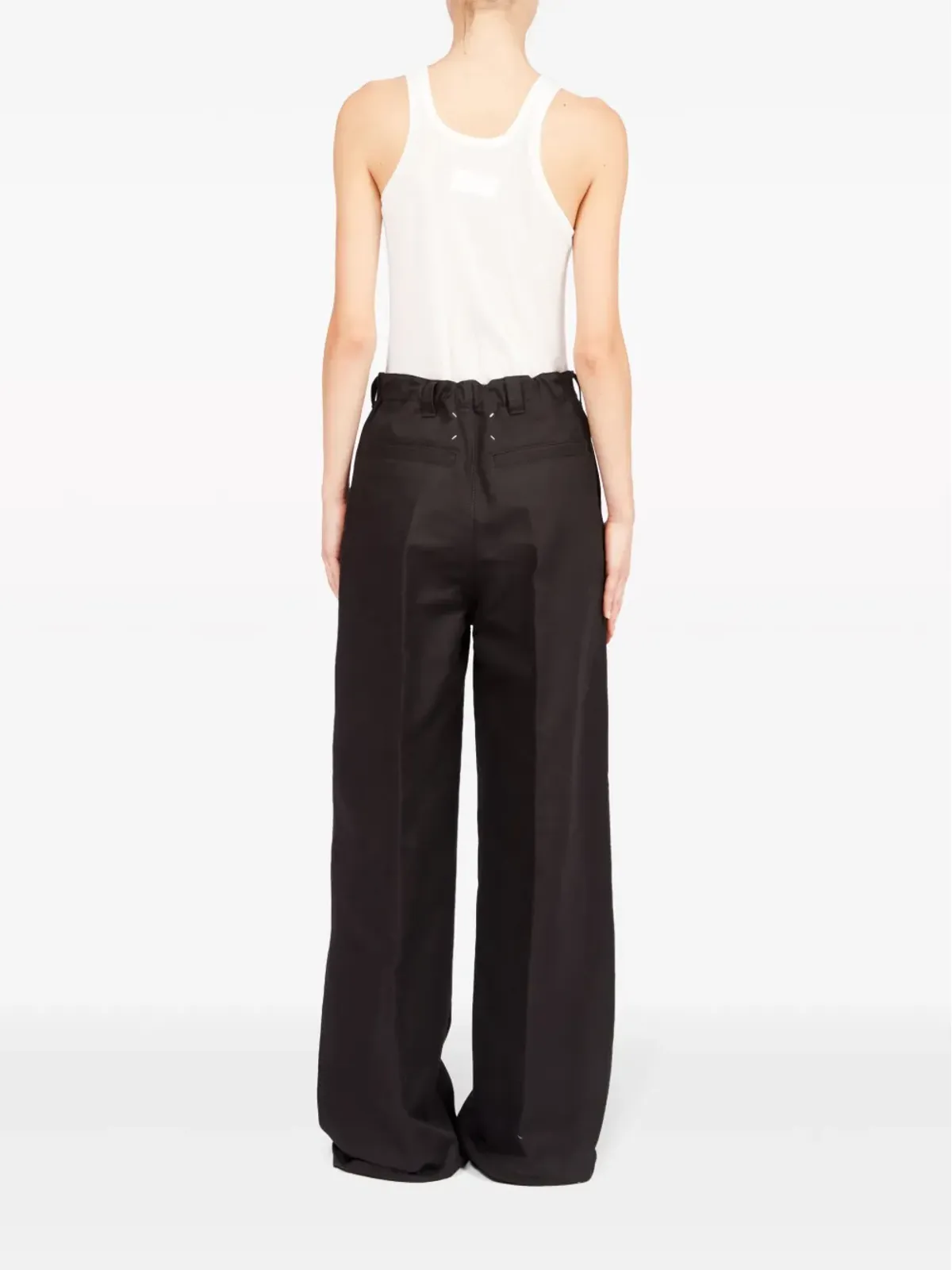 Maison Margiela ワイドレッグ テーラードパンツ - ブラック - 画像5
