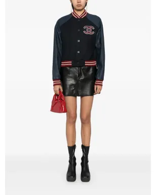 CHANEL Pre-Owned ブルー レターマンボンバー ジャケット - サムネイル2