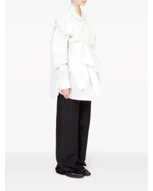 Maison Margiela ギャザー入りポプリンシャツ - ホワイト - サムネイル3