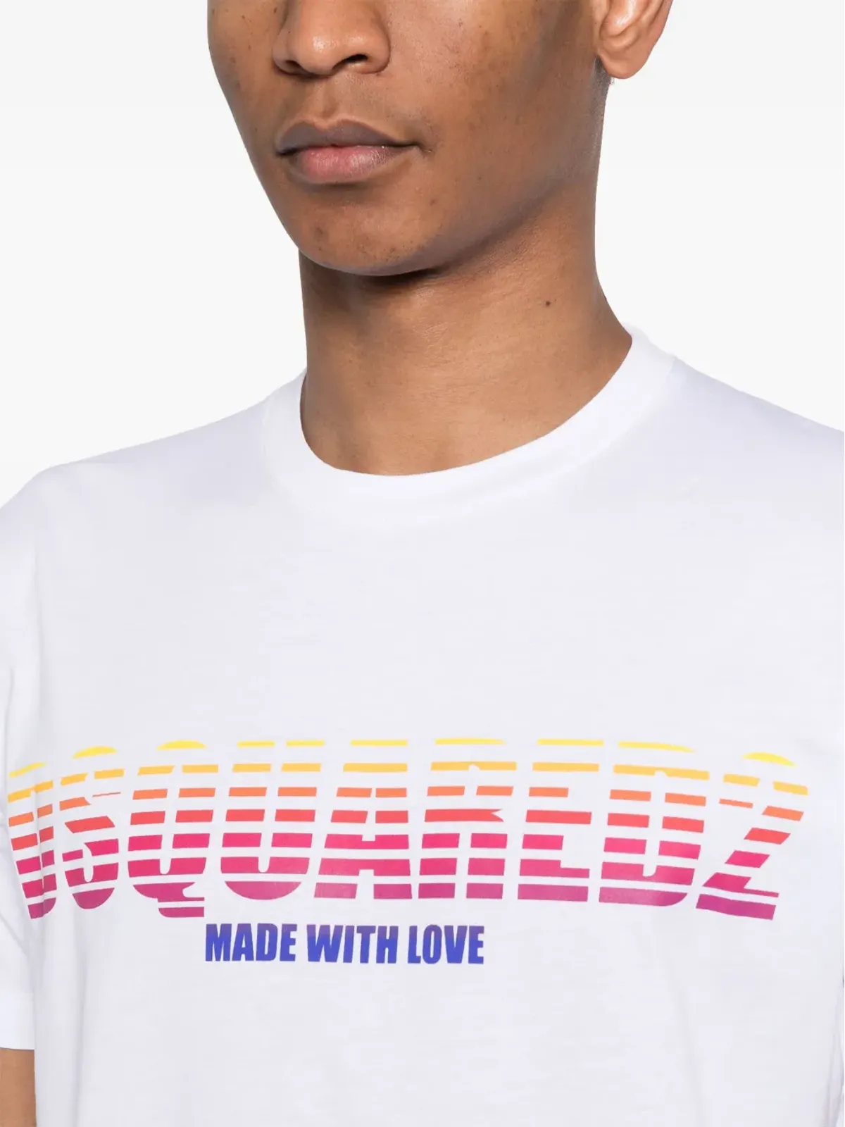 DSQUARED2 オンブレ ロゴプリント Tシャツ - ホワイト - 画像5