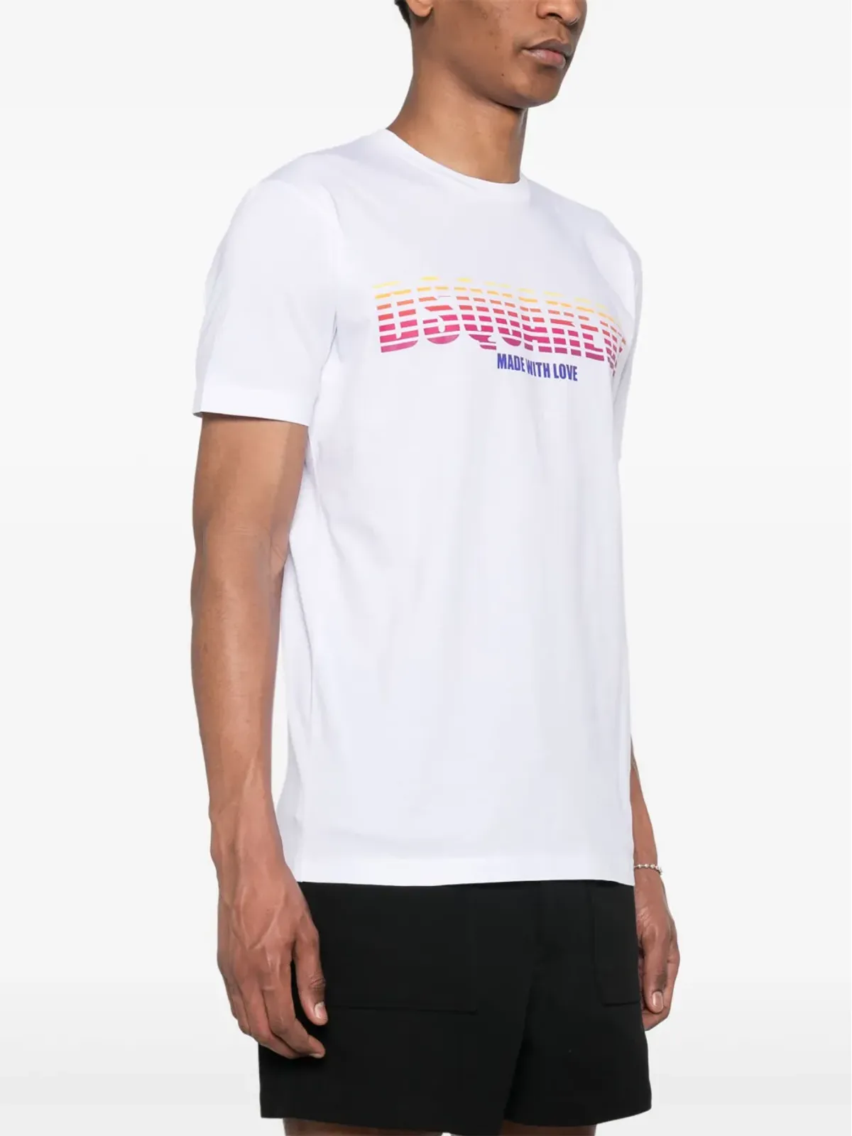 DSQUARED2 オンブレ ロゴプリント Tシャツ - ホワイト - 画像3
