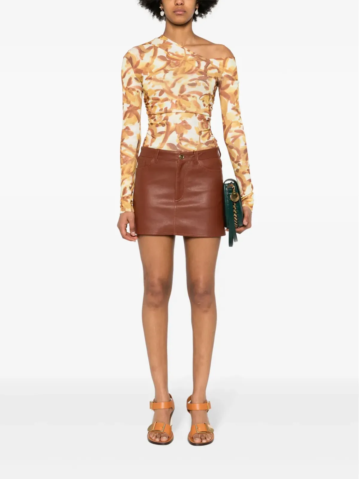 ETRO ナッパミニスカート - ブラウン - 画像2