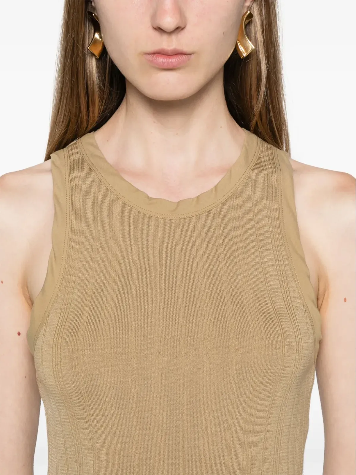 A.P.C. Lemaitre リブ編みコットンジャージータンクトップ - ブラウン - 画像5