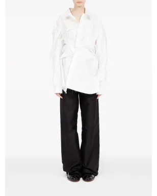 Maison Margiela アシンメトリック ギャザー シャツ - サムネイル2