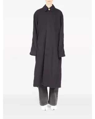 Maison Margiela ペーチドコットン トレンチコート - ブラック - サムネイル2