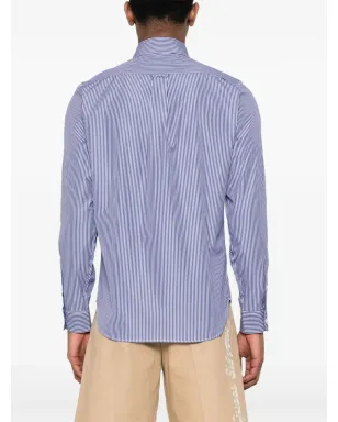 Maison Kitsuné フォックスヘッド コットンシャツ ブルー - サムネイル4