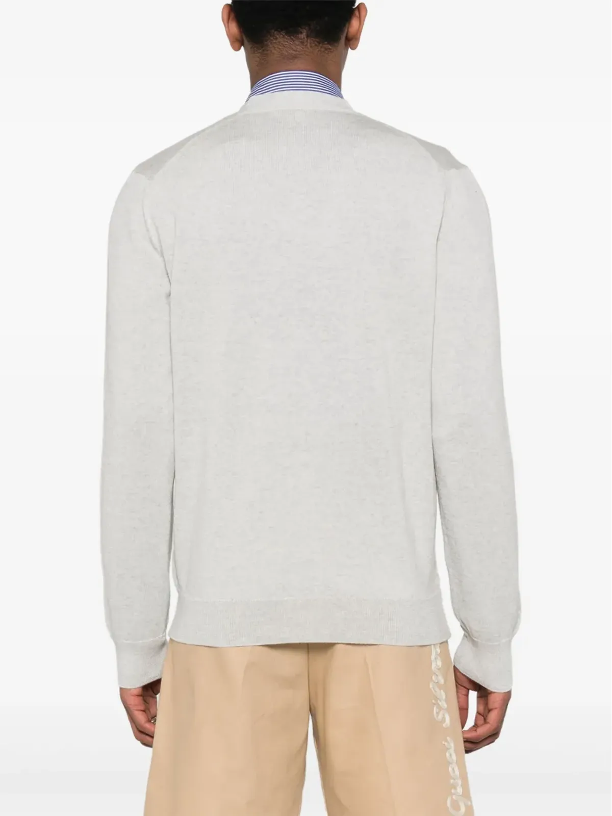 Maison Kitsuné Bold Fox Head ウールカーディガン - グレー - 画像4