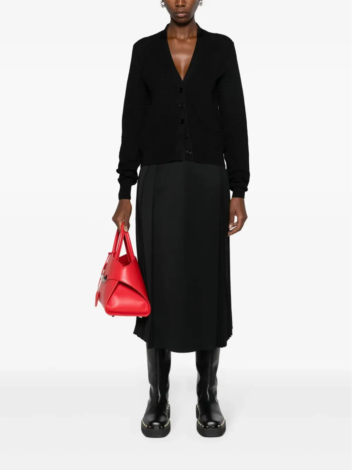 Givenchy 4Gジャカード Vネック カーディガン - ブラック - 画像2
