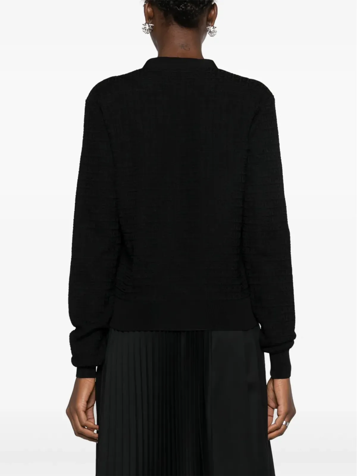 Givenchy 4Gジャカード Vネック カーディガン - ブラック - 画像4