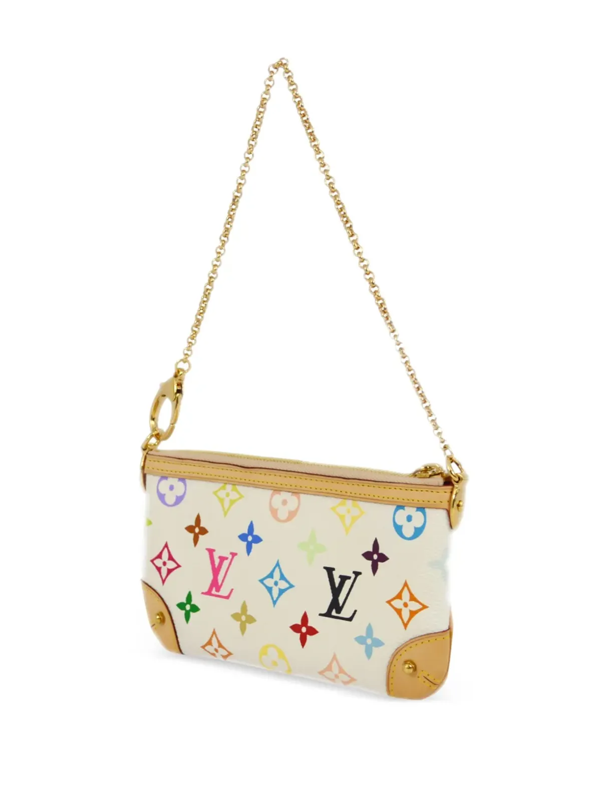 Louis Vuitton Pre-Owned タカシ・ムラカミ 1990-2000年代 Pochette Milla MM クラッチバッグ - ホワイト - 画像2