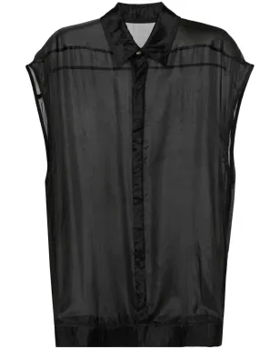 Rick Owens SL Jumbo silk blouse - Black - サムネイル1
