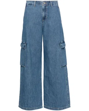 Levi's バギー ミッドライズ カーゴ ジーンズ ブルー - サムネイル1
