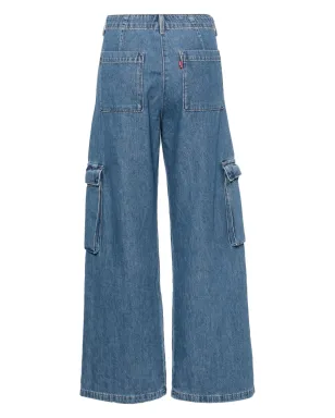 Levi's バギー ミッドライズ カーゴ ジーンズ ブルー - サムネイル2