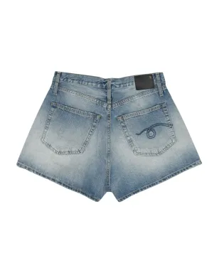 R13 染み加工デニムショーツ ブルー - サムネイル2