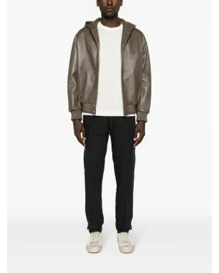 Emporio Armani ミッドライズ テーパード リネンパンツ - ブラック - サムネイル2