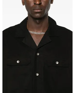 Rick Owens DRKSHDW マグナム トミー ロングラインシャツ ブラック - サムネイル5
