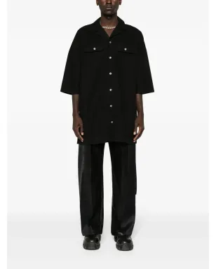 Rick Owens DRKSHDW マグナム トミー ロングラインシャツ ブラック - サムネイル2