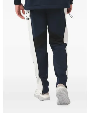 HUGO パネル切替 ロゴパッチ トラックパンツ ブルー - サムネイル3