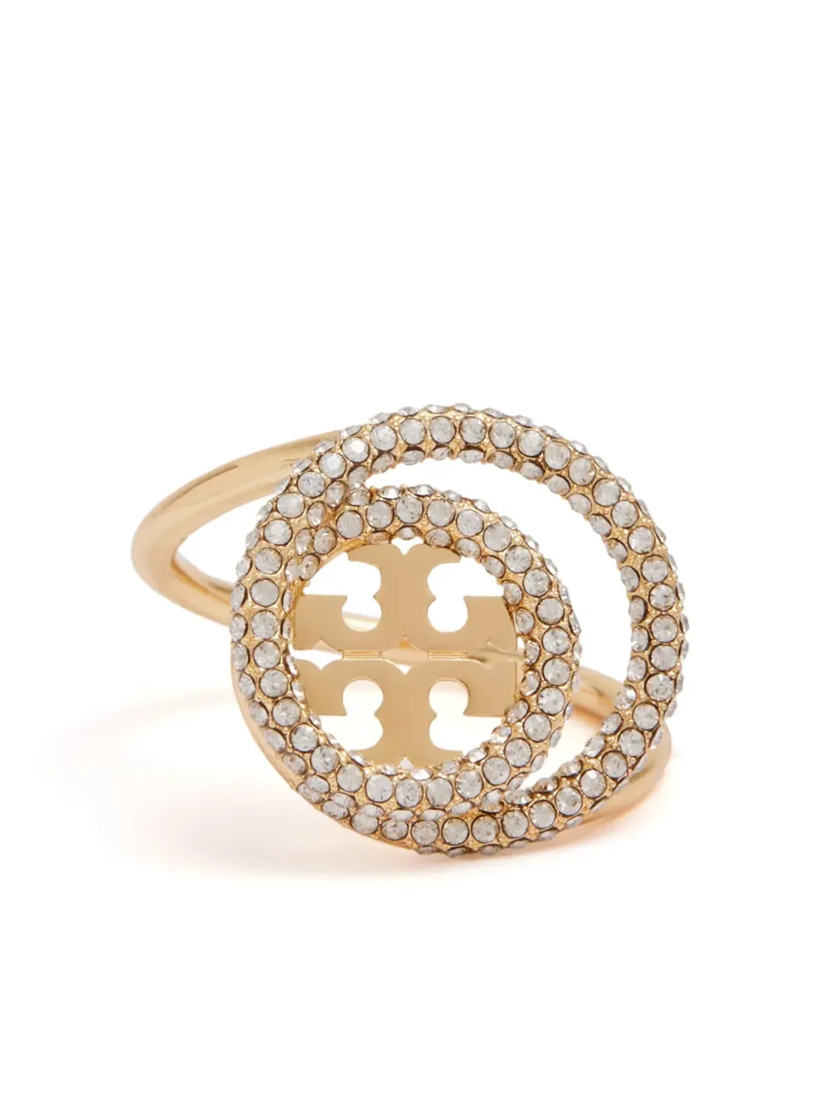Tory Burch ミラー クリスタル装飾リング - ゴールド - 画像1