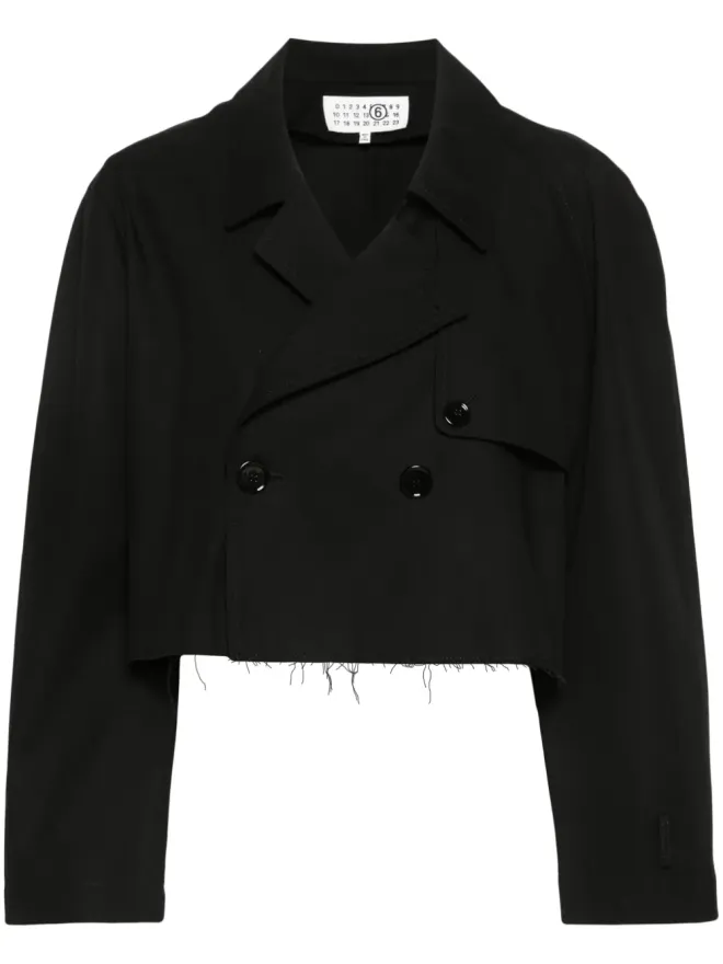 MM6 Maison Margiela MM6 Maison Margiela ダブルブレスト コットン クロップドジャケットの商品画像