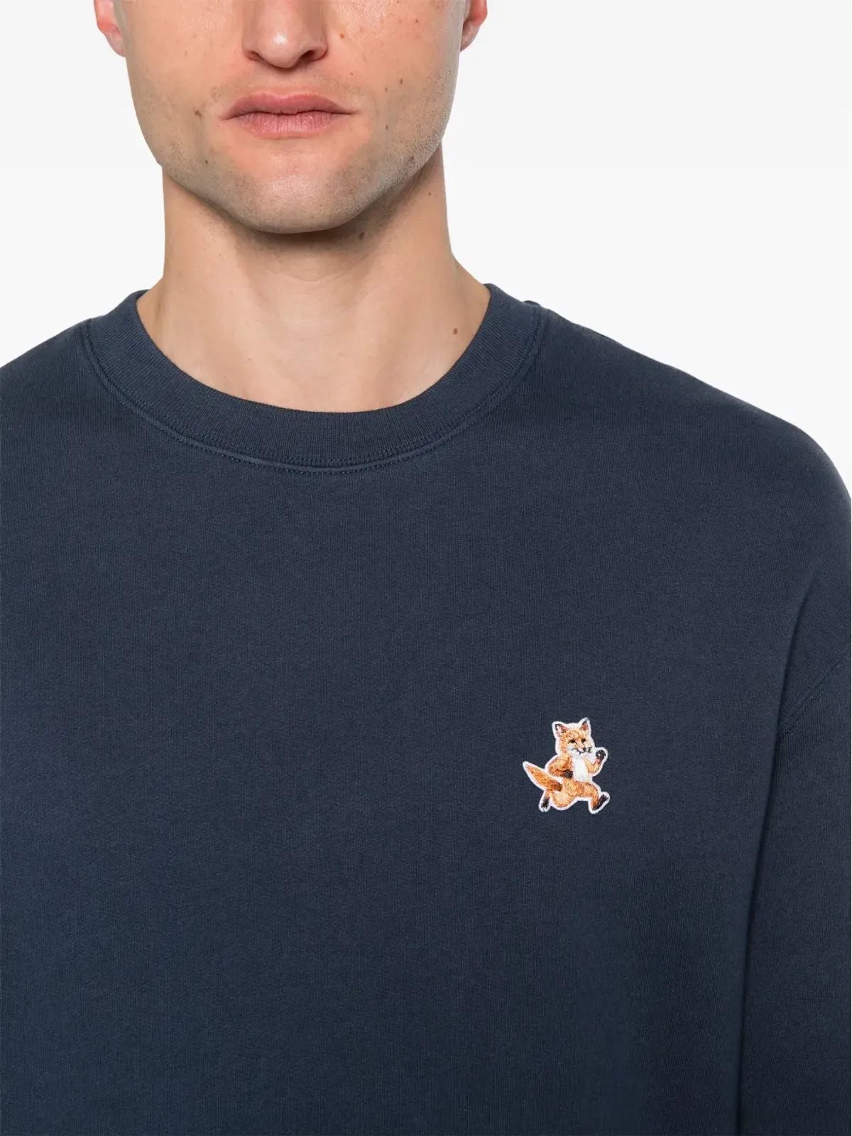 Maison Kitsuné フォックスモチーフ コットン スウェットシャツ - ブルー - 画像5