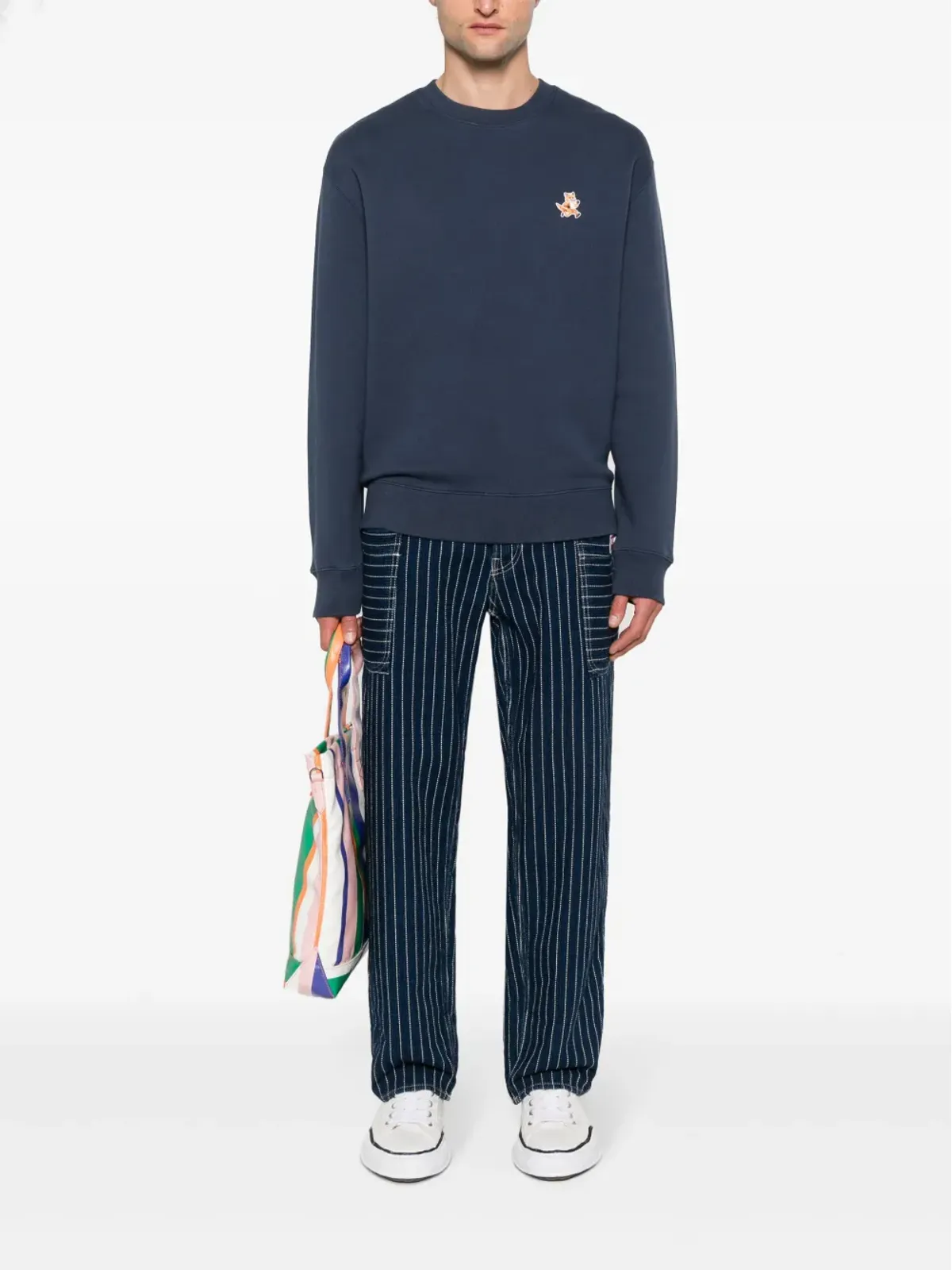 Maison Kitsuné フォックスモチーフ コットン スウェットシャツ - ブルー - 画像2