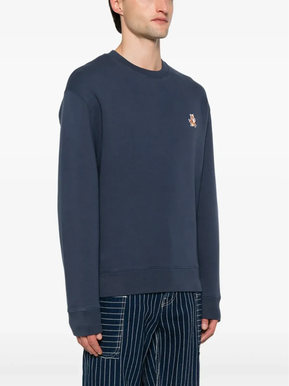 Maison Kitsuné フォックスモチーフ コットン スウェットシャツ - ブルー - 画像3