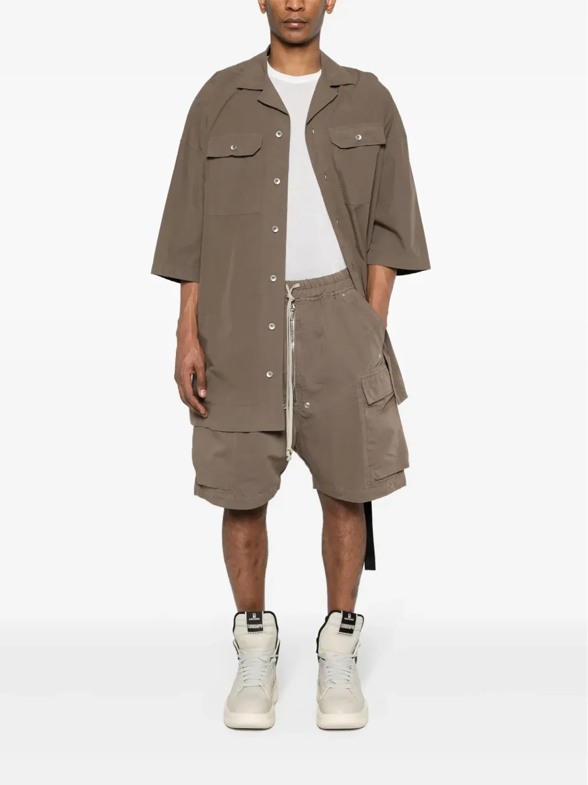 Rick Owens DRKSHDW マグナム トミー コットンシャツ - グレー - 画像2