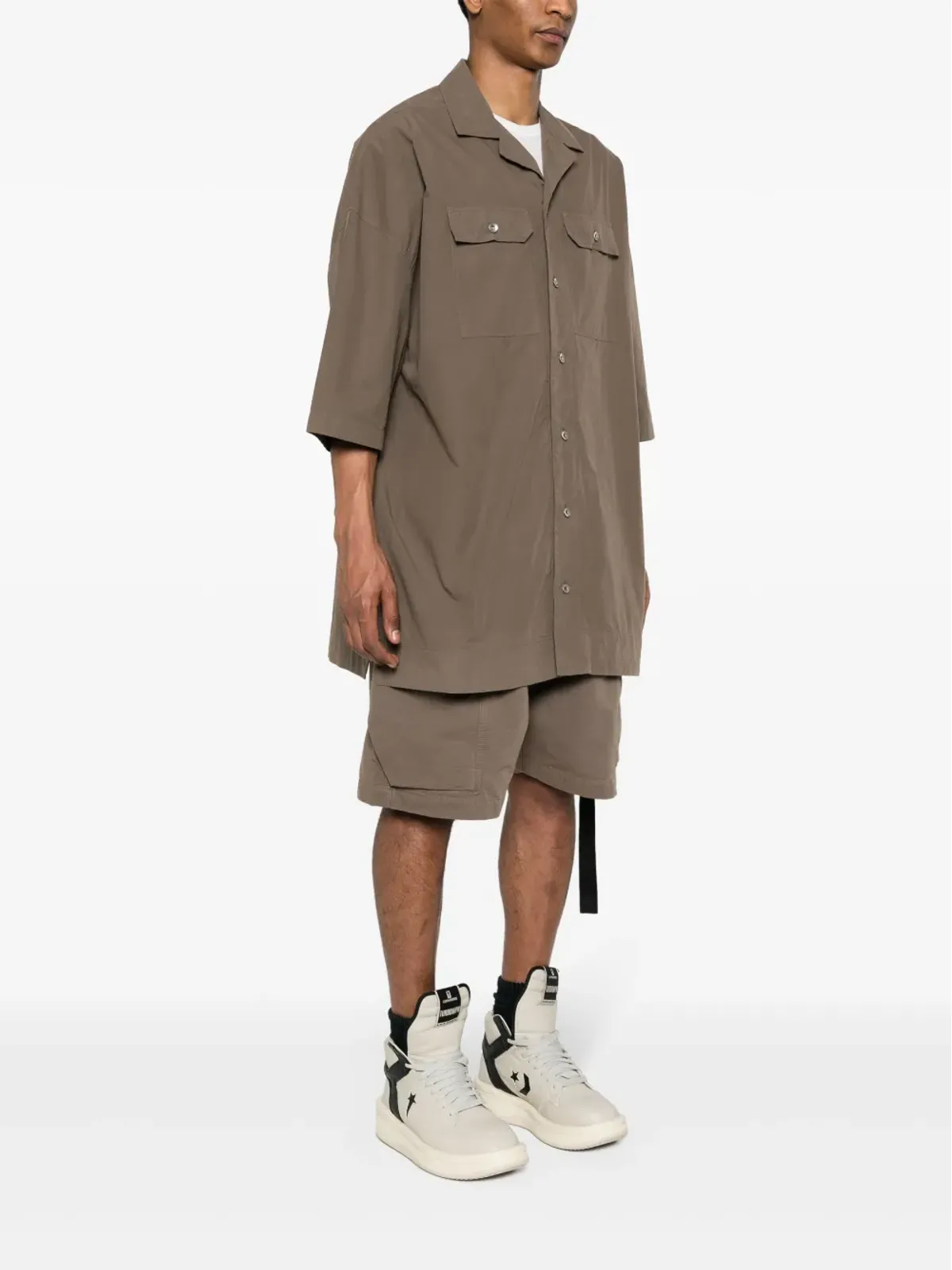 Rick Owens DRKSHDW マグナム トミー コットンシャツ - グレー - 画像3