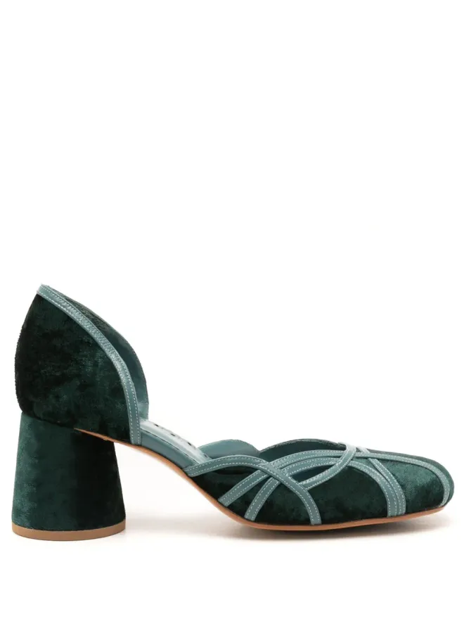 Sarah Chofakian Sarah Chofakian アルバートベルベットパンプス（グリーン）の商品画像