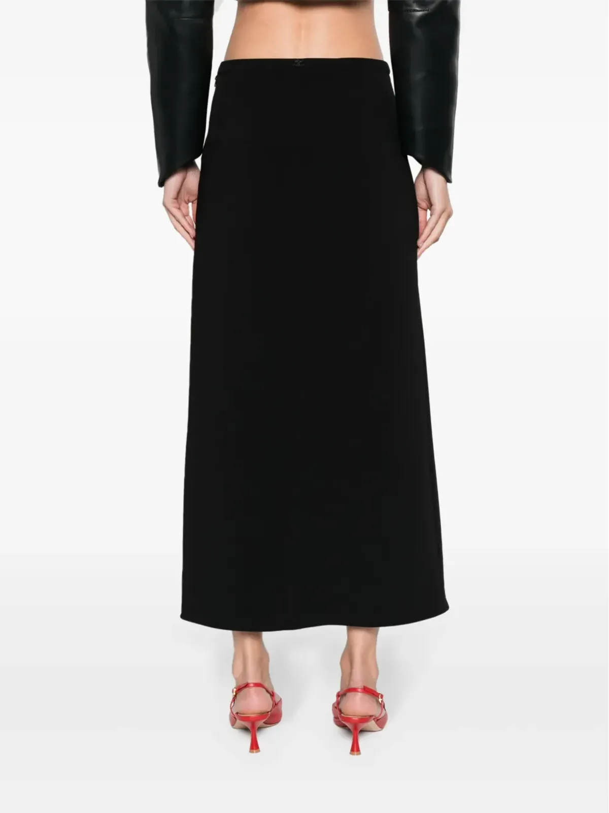 Courrèges エリプス テーラード マキシスカート ブラック - 画像4