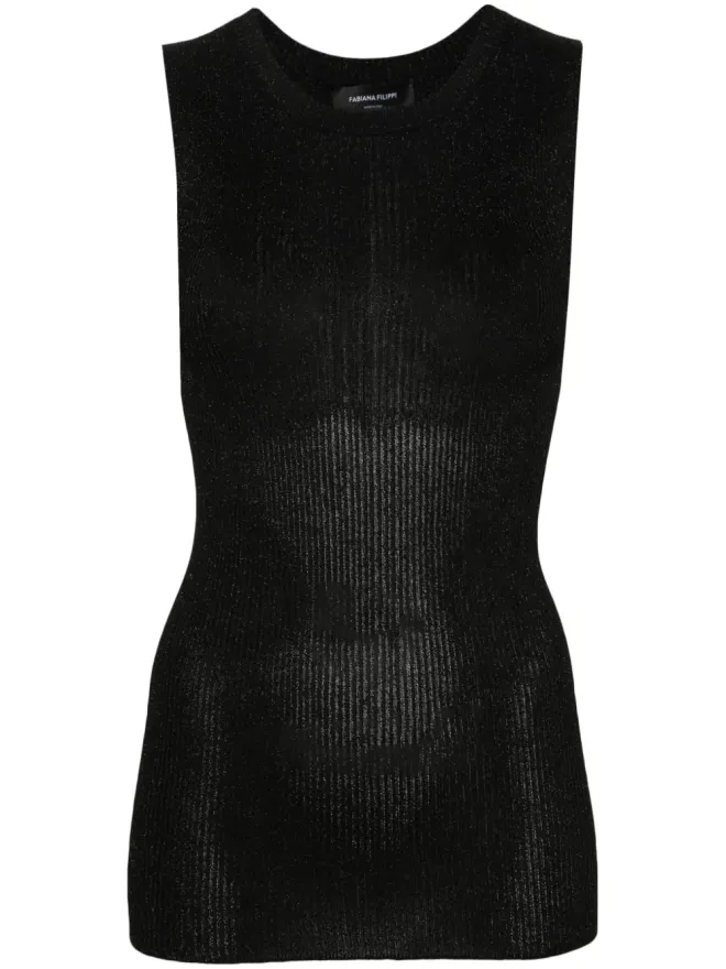 Fabiana Filippi Fabiana Filippi メタリック糸リブ編み タンクトップの商品画像