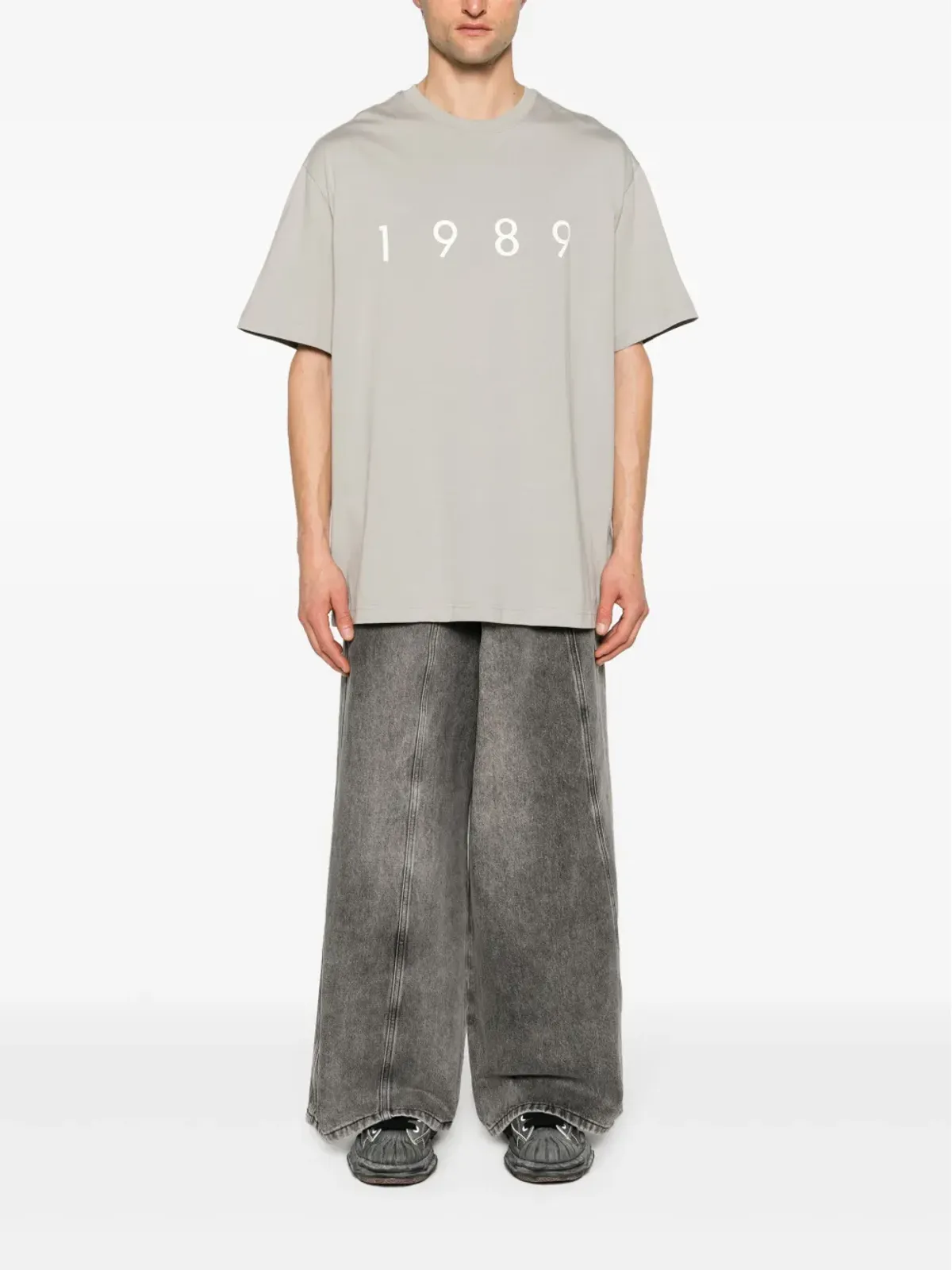 1989 STUDIO ロゴプリント コットンTシャツ - グレー - 画像2