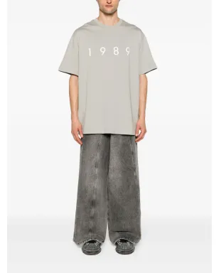 1989 STUDIO ロゴプリント コットンTシャツ - グレー - サムネイル2