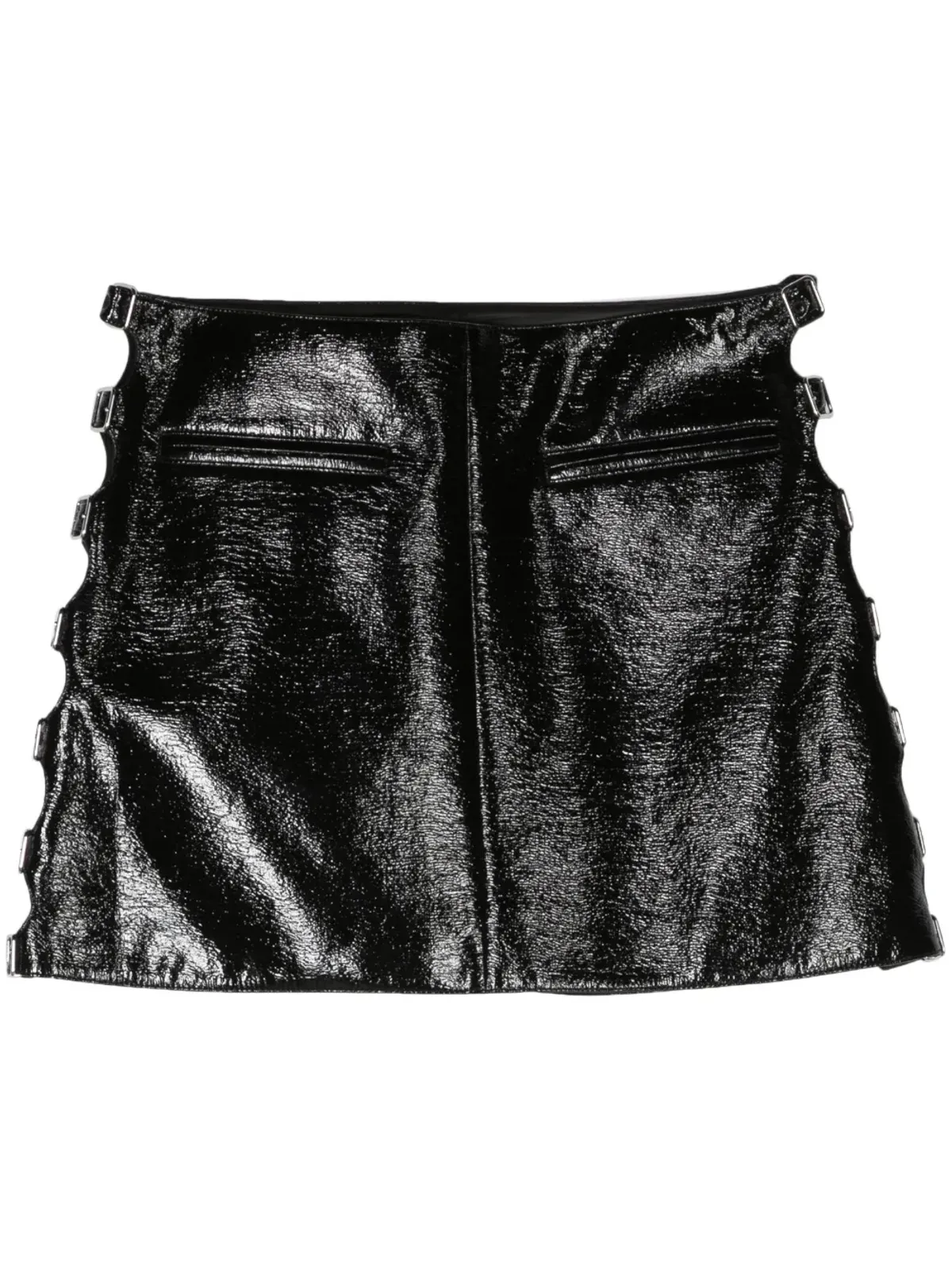 Courrèges マルチサンゲル トラペーズミニスカート - ブラック - 画像1