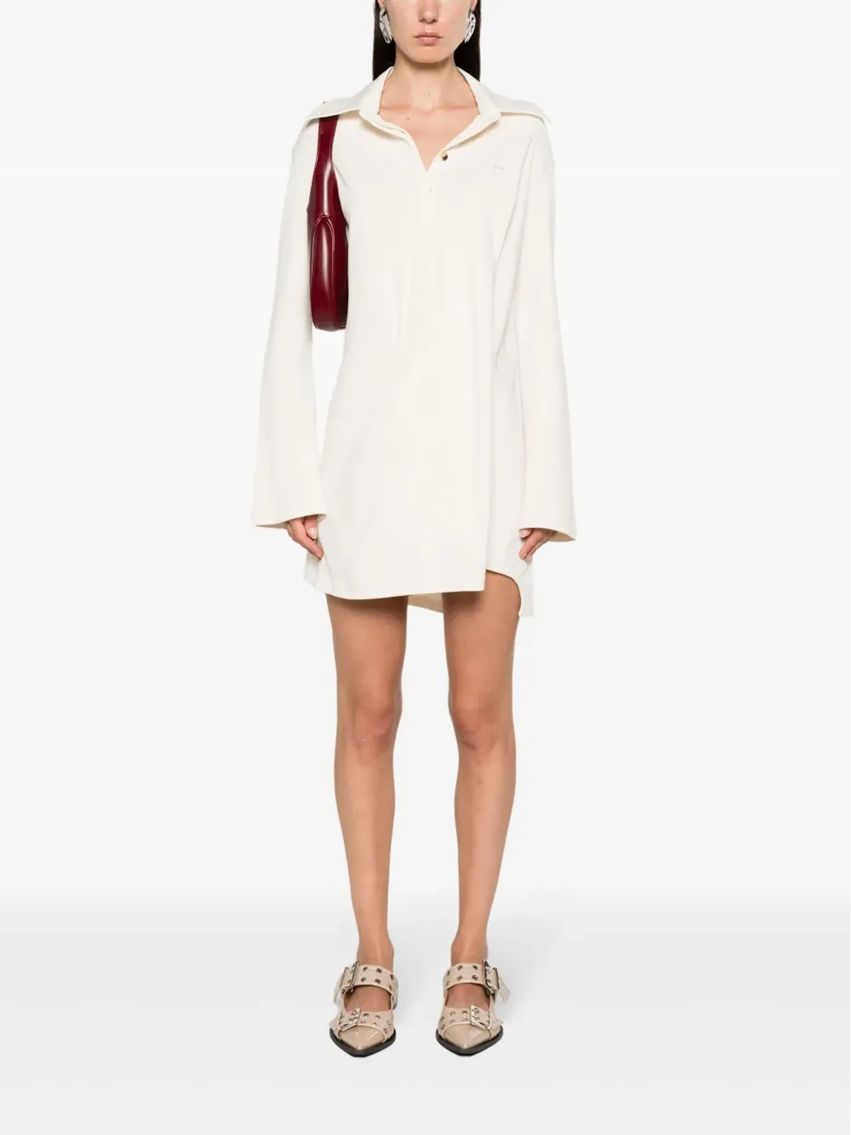 Courrèges ツイストディテール ポロドレス - 画像2