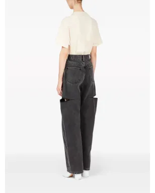 Maison Margiela ハイライズ・テーパードジーンズ - ブラック - サムネイル5