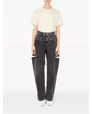 Maison Margiela ハイライズ・テーパードジーンズ - ブラック - サムネイル2