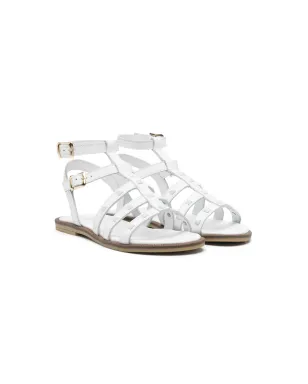 TWINSET Kids スタッズ付きレザーサンダル - ホワイト - サムネイル1